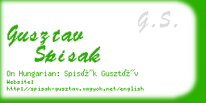 gusztav spisak business card